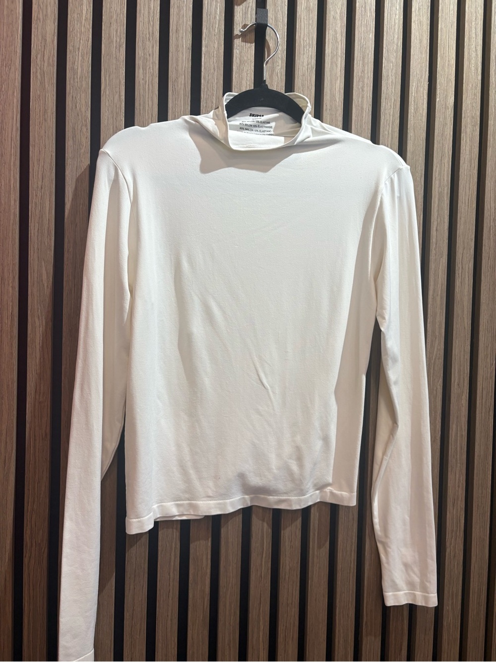 SKIMS Long Sleeve Mock Neck Top - White